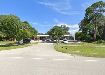 The barbershop on Sebastian Blvd seen from the street